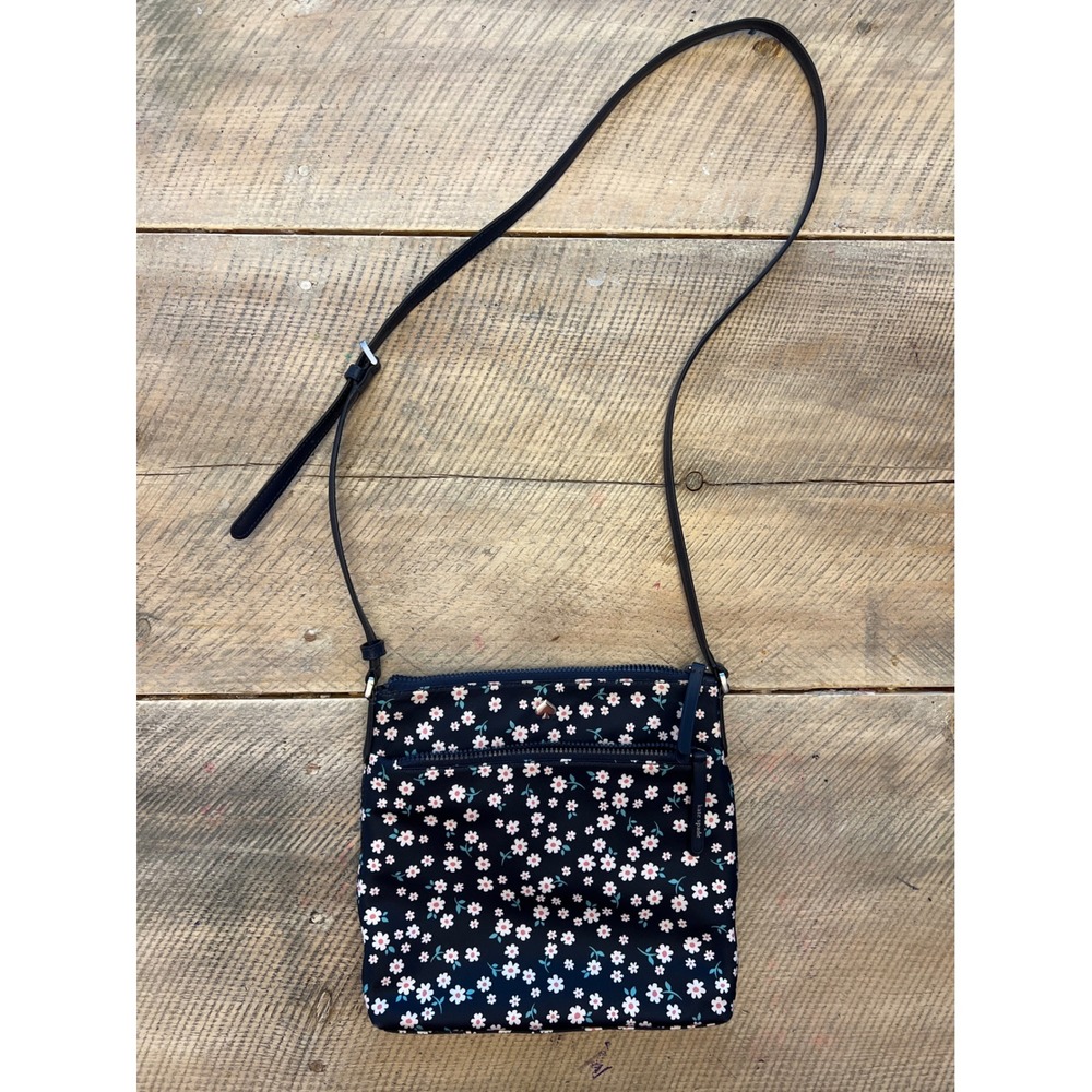 Kate Spade New York Daisy Floral Nylon Crossbody Bag Navy Blue PXR00455